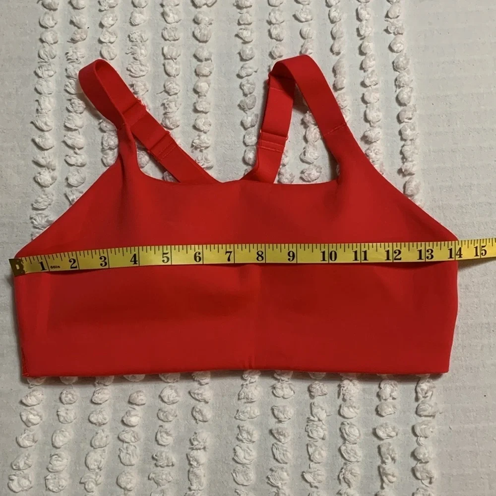 Lululemon Ultralu Square-neck Workout Bra Medium Support Size 8 Vibrant Color